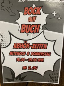 Plakat Bock auf Buch