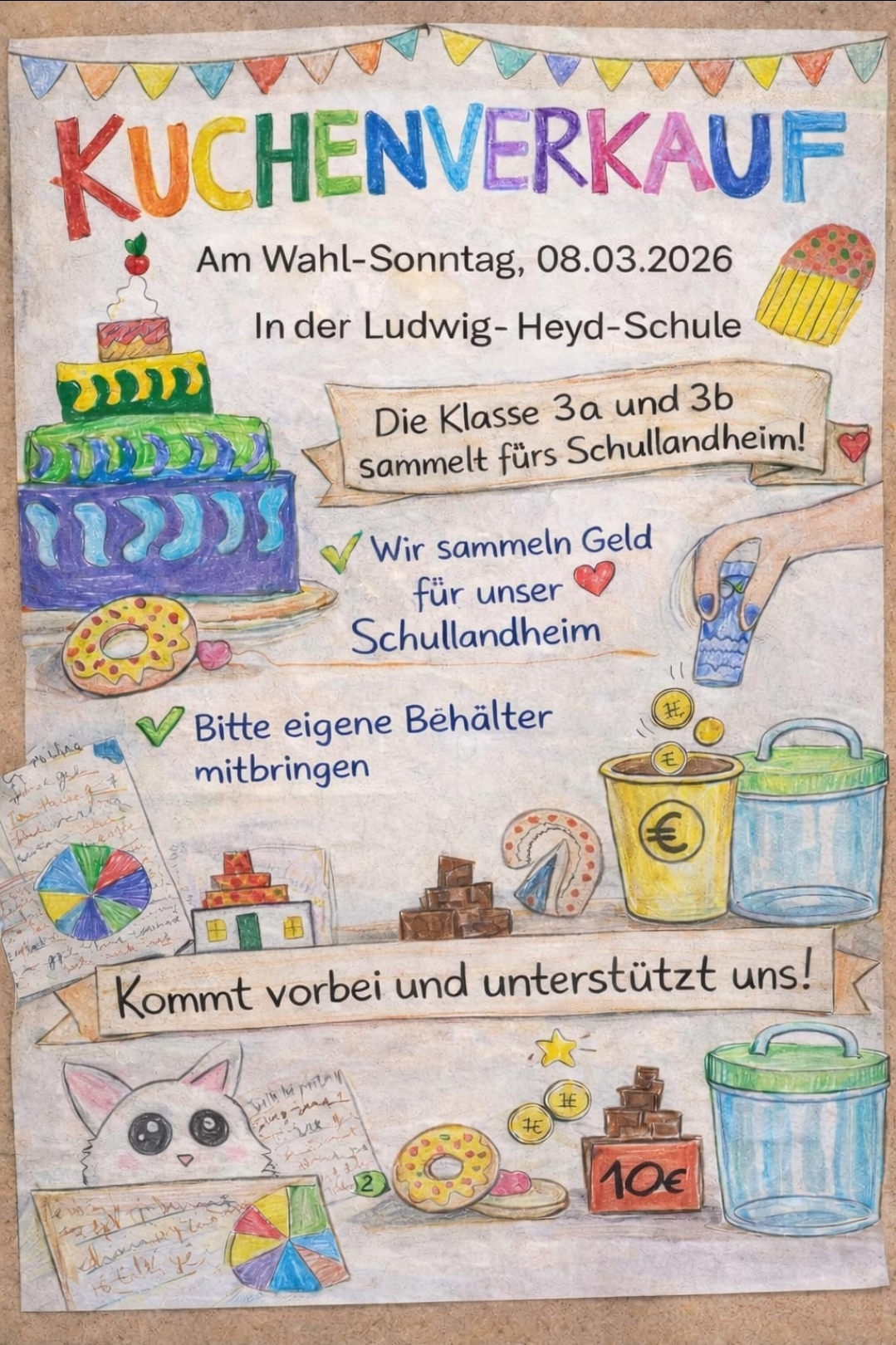 Plakat Kuchenverkauf