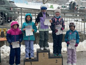 Siegerehrung der Skifahrer