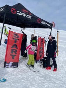 Start beim Skifahren